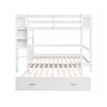 Solenne Convertible Single Over Double Bunk Bed with Desk & Mattress
